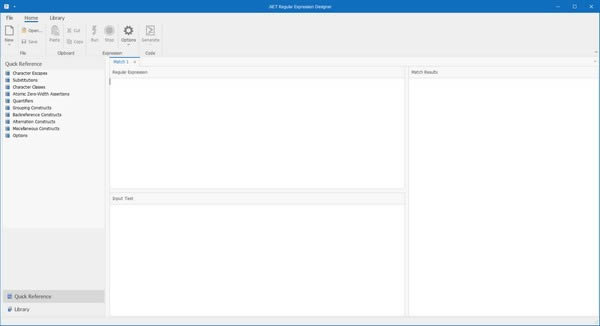 .NET Regular Exdivssion Designer