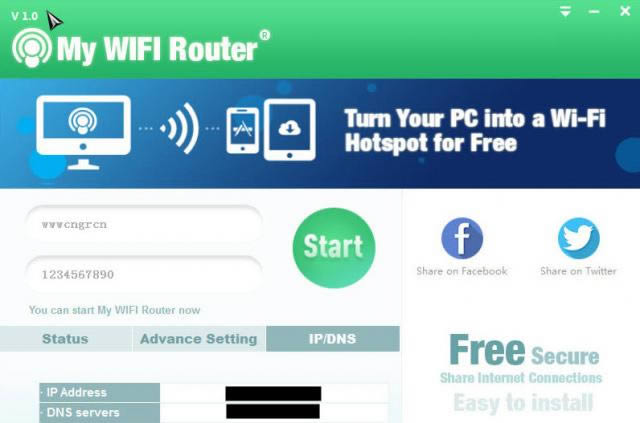 My WIFI Router-电脑WIFI热点软件-My WIFI Router下载 v1.0官方正式版