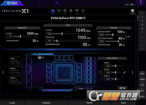 Nvidia显卡超频监测EVGA Precision X1-Nvidia显卡超频监测EVGA Precision X1下载 v中文破解版