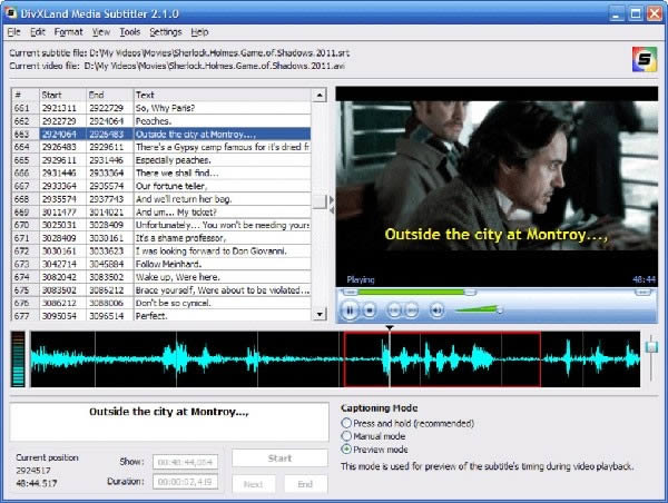 DivXLand Media Subtitler-字幕编辑修复工具-DivXLand Media Subtitler下载 v2.2.1官方版