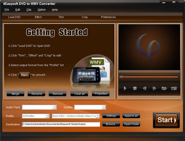 4Easysoft DVD to WMV Converter-DVD至WMV转换器-4Easysoft DVD to WMV Converter下载 v3.2.20官方版