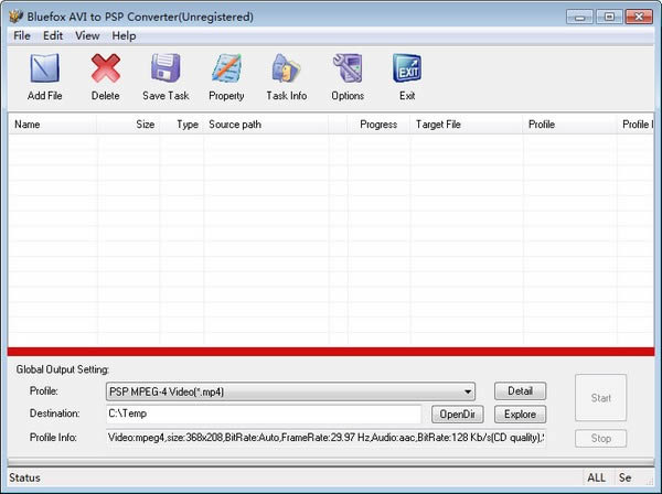 Bluefox AVI to PSP Converter(AVIתPSP)