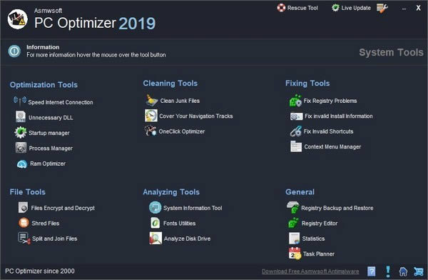 Asmwsoft PC Optimizer-系统优化工具-Asmwsoft PC Optimizer下载 v12.0.3094免费版