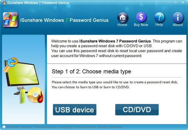 iSunshare Windows 7 Password Genius-Windows7密码恢复工具-iSunshare Windows 7 Password Genius下载 v2.1.30官方版