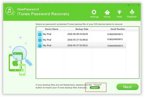 iSeePassword iTunes Password Recovery(ָ)