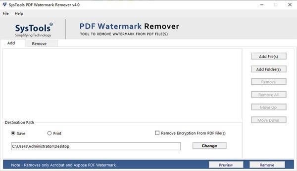 SysTools PDF Watermark Remover-PDFļ-SysTools PDF Watermark Remover v4.0ٷ