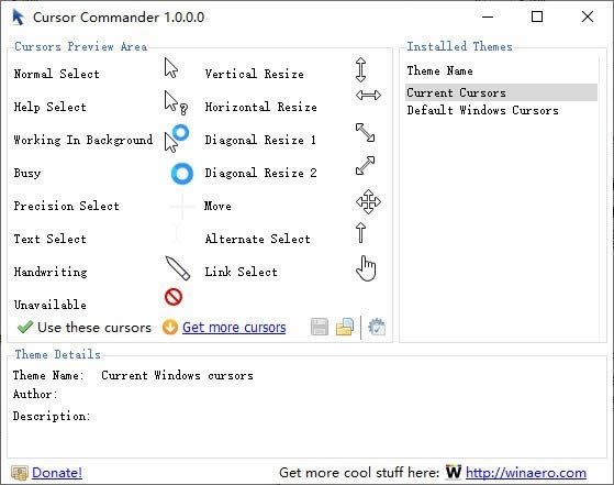 Cursor Commander-鼠标指针修改器-Cursor Commander下载 vv1.0官方版官方版