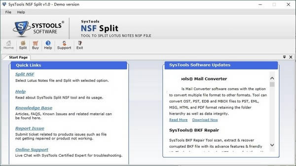 SysTools NSF Split-NSF文件分割软件-SysTools NSF Split下载 v1.0官方版