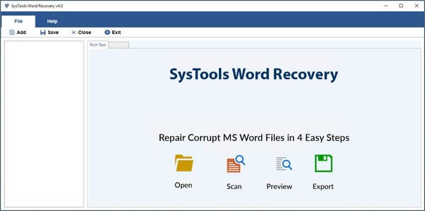 SysTools Docx Repair-文档修复软件-SysTools Docx Repair下载 v4.0官方版