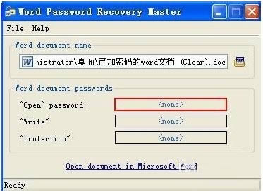 Word Password Recovery Master