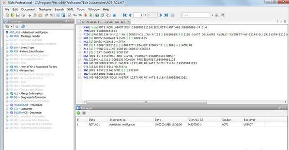 7Edit(hl7文件解析工具)官方最新版免费提供下载_绿色版免费提供下载